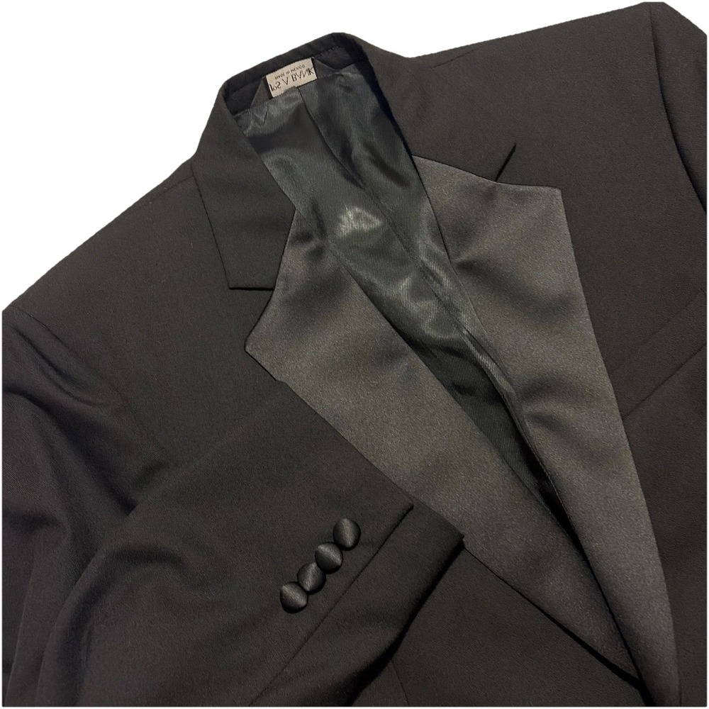 Jos A Bank Men's 41R Black Tuxedo Jacket Formal Wear Notch Lapel 1 Button‎